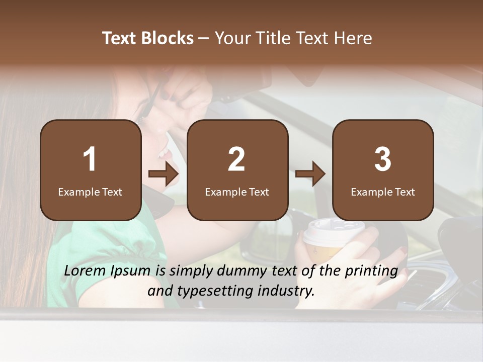 Eyes Distraction Driving PowerPoint Template