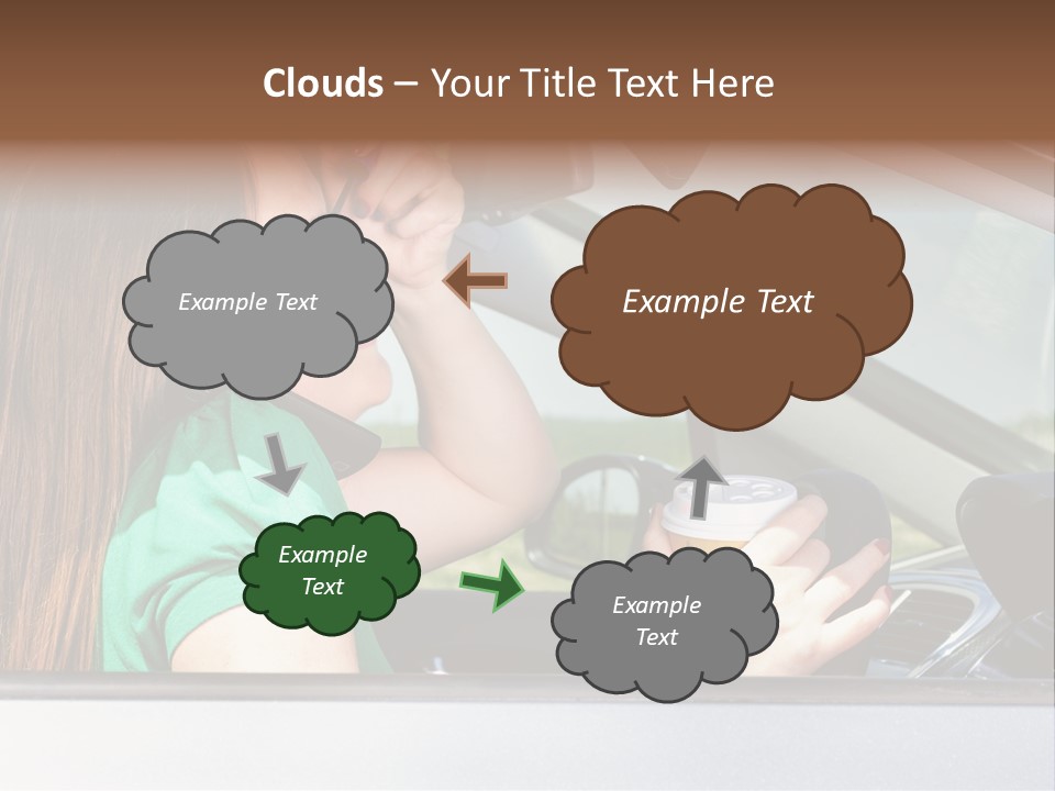Eyes Distraction Driving PowerPoint Template
