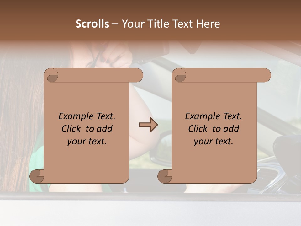 Eyes Distraction Driving PowerPoint Template