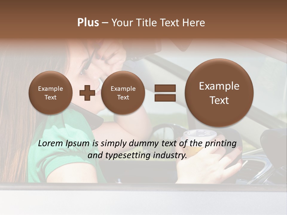 Eyes Distraction Driving PowerPoint Template