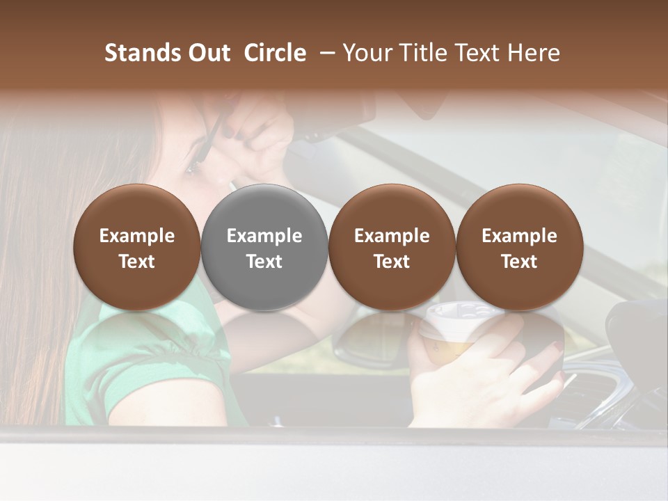 Eyes Distraction Driving PowerPoint Template