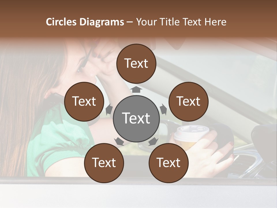 Eyes Distraction Driving PowerPoint Template