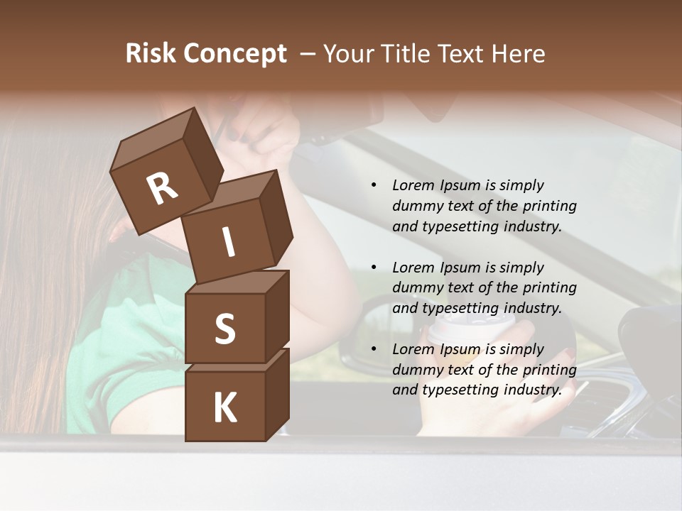 Eyes Distraction Driving PowerPoint Template