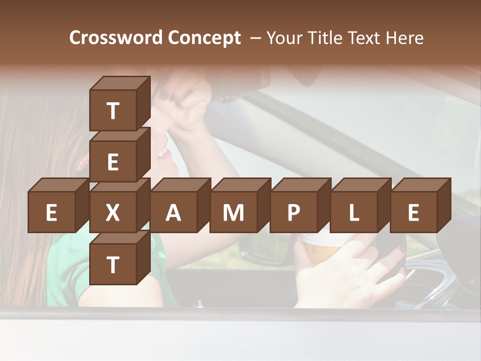 Eyes Distraction Driving PowerPoint Template
