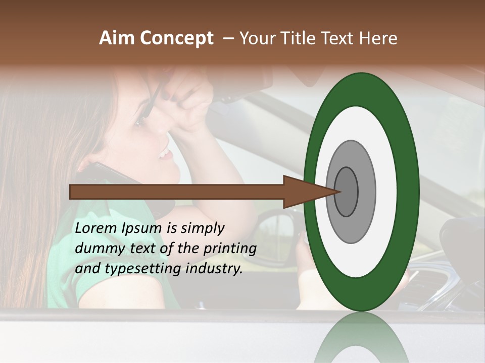 Eyes Distraction Driving PowerPoint Template