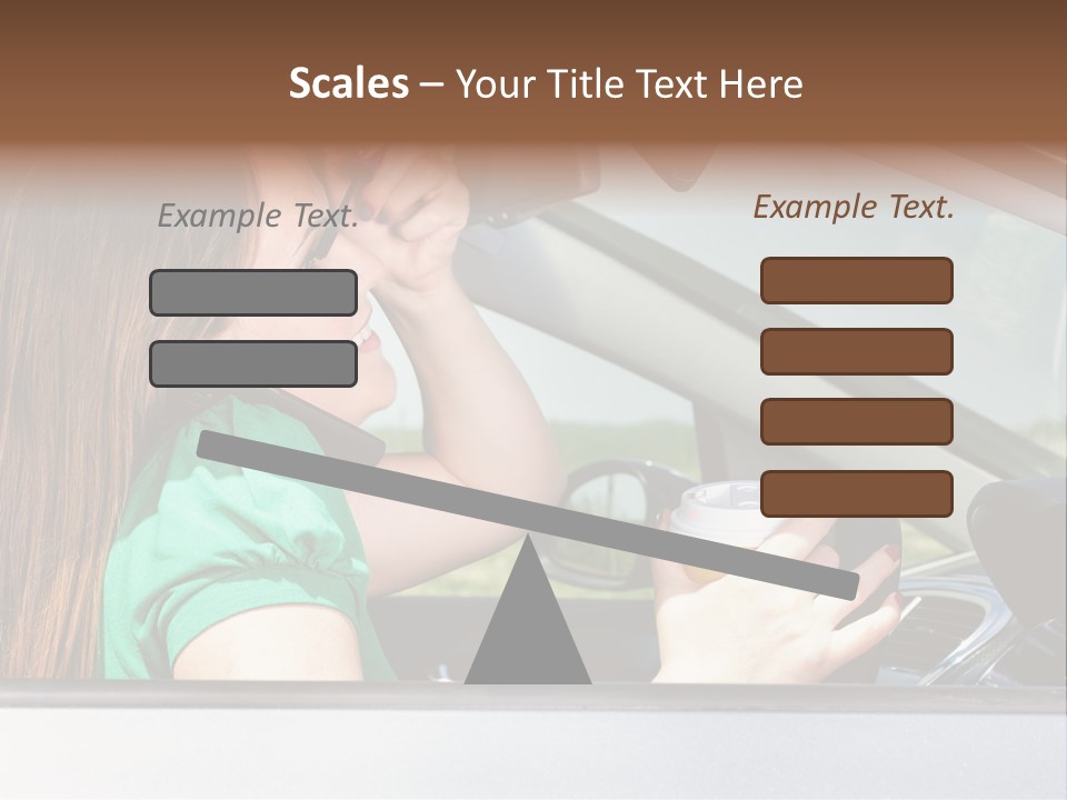 Eyes Distraction Driving PowerPoint Template