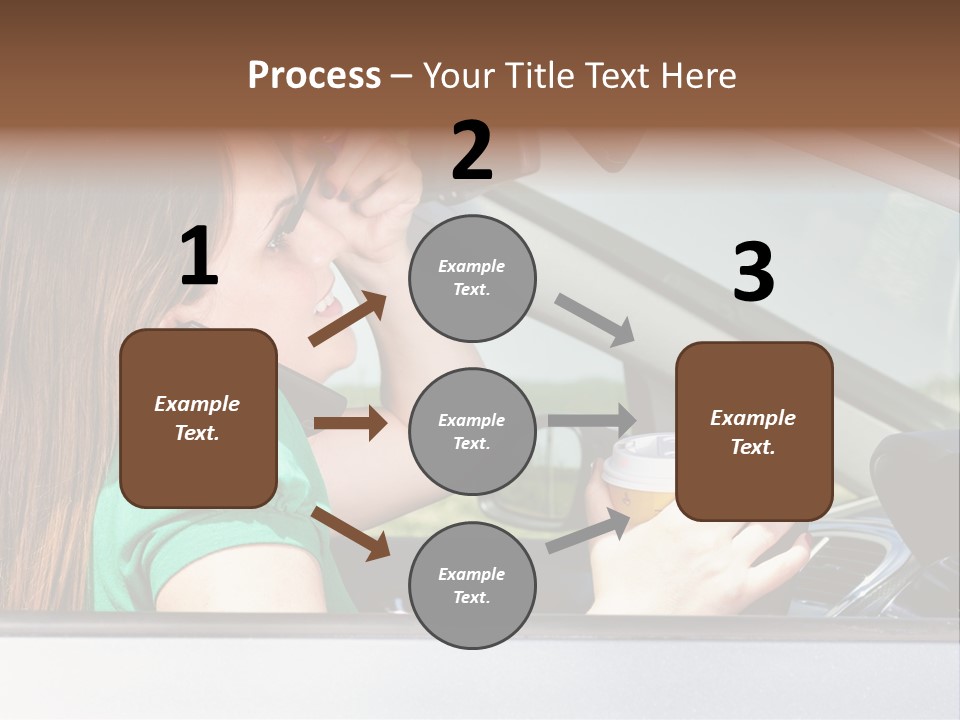Eyes Distraction Driving PowerPoint Template