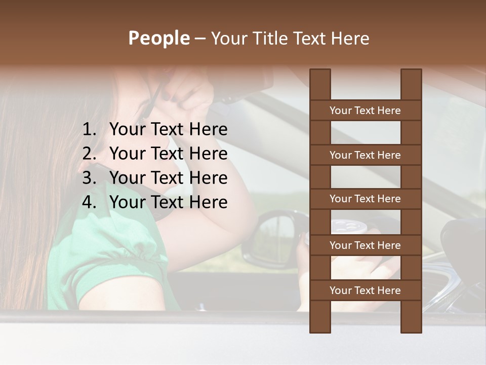 Eyes Distraction Driving PowerPoint Template