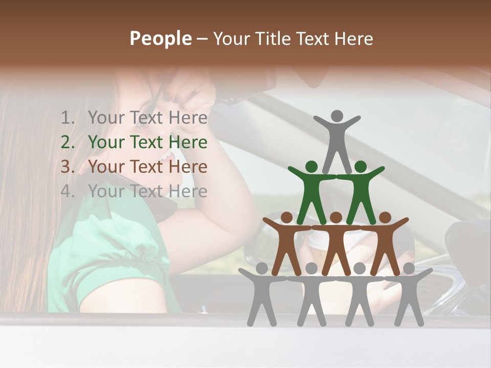 Eyes Distraction Driving PowerPoint Template