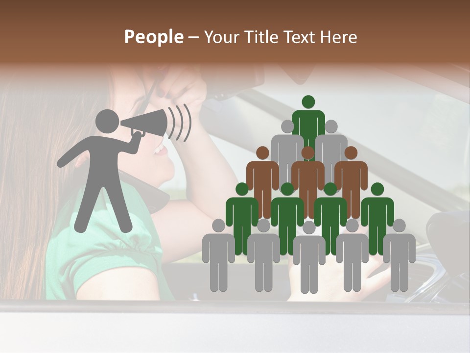 Eyes Distraction Driving PowerPoint Template