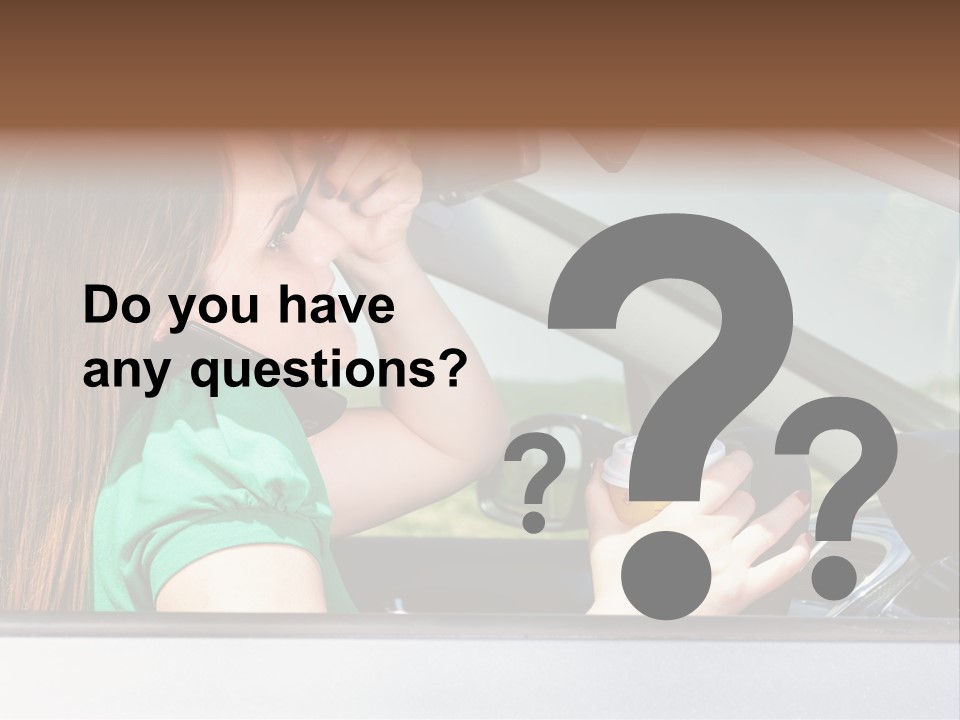 Eyes Distraction Driving PowerPoint Template