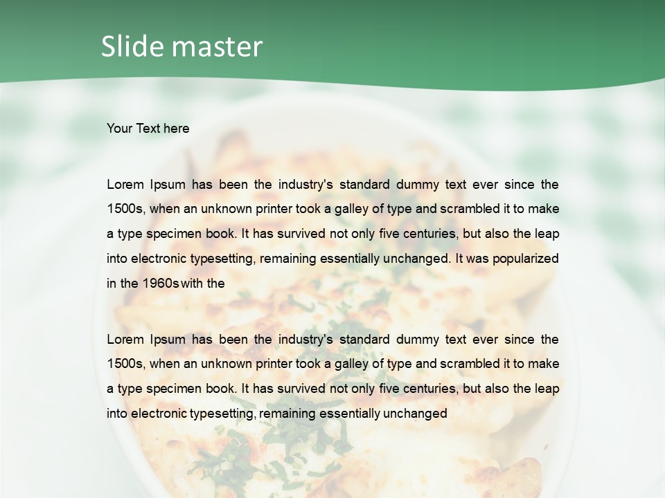Readytoeat Color Image Penne PowerPoint Template