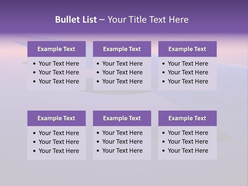 A View Of The Wing Of An Airplane In The Sky PowerPoint Template