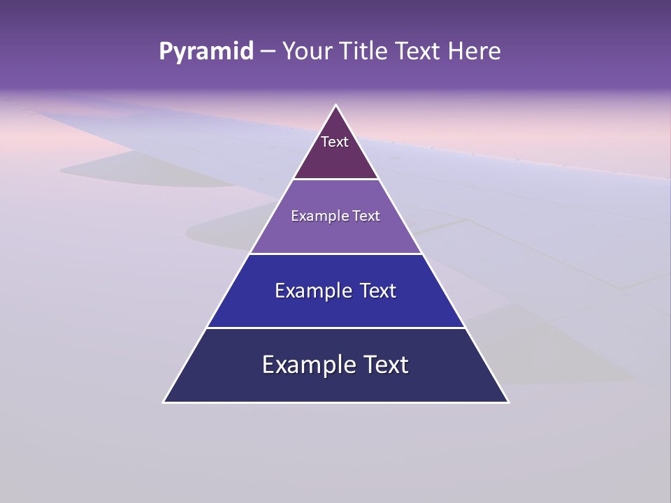 A View Of The Wing Of An Airplane In The Sky PowerPoint Template
