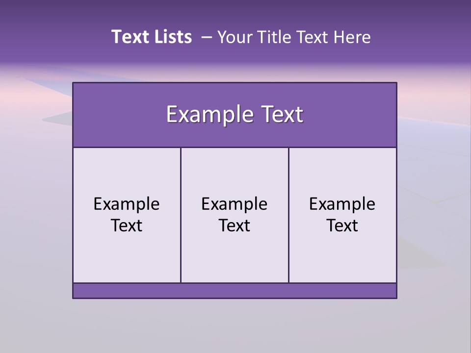 A View Of The Wing Of An Airplane In The Sky PowerPoint Template