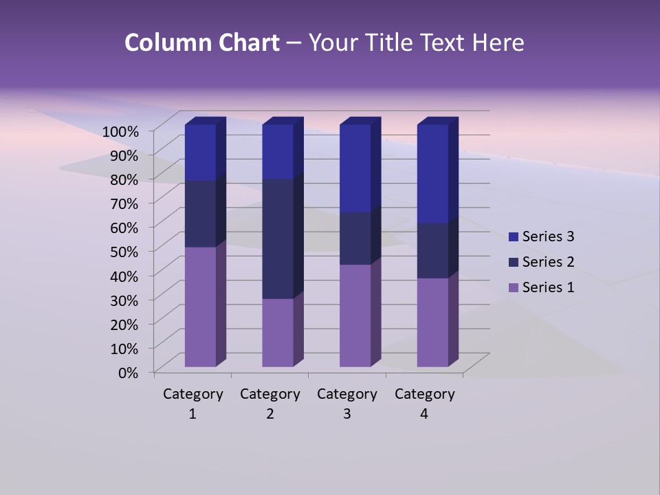 A View Of The Wing Of An Airplane In The Sky PowerPoint Template