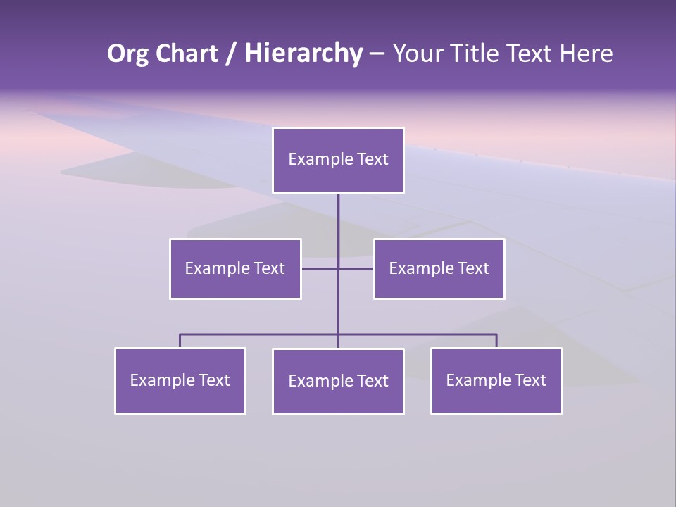 A View Of The Wing Of An Airplane In The Sky PowerPoint Template