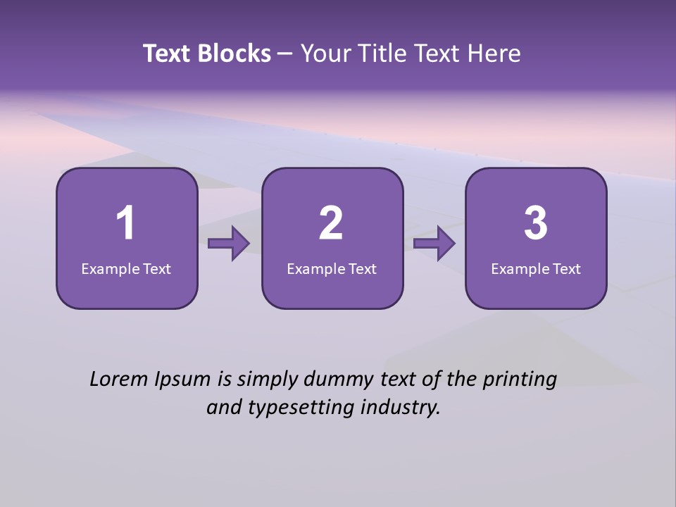 A View Of The Wing Of An Airplane In The Sky PowerPoint Template