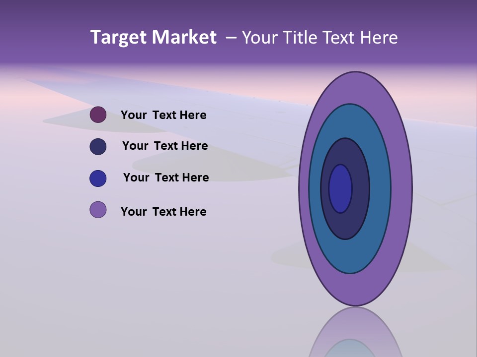 A View Of The Wing Of An Airplane In The Sky PowerPoint Template