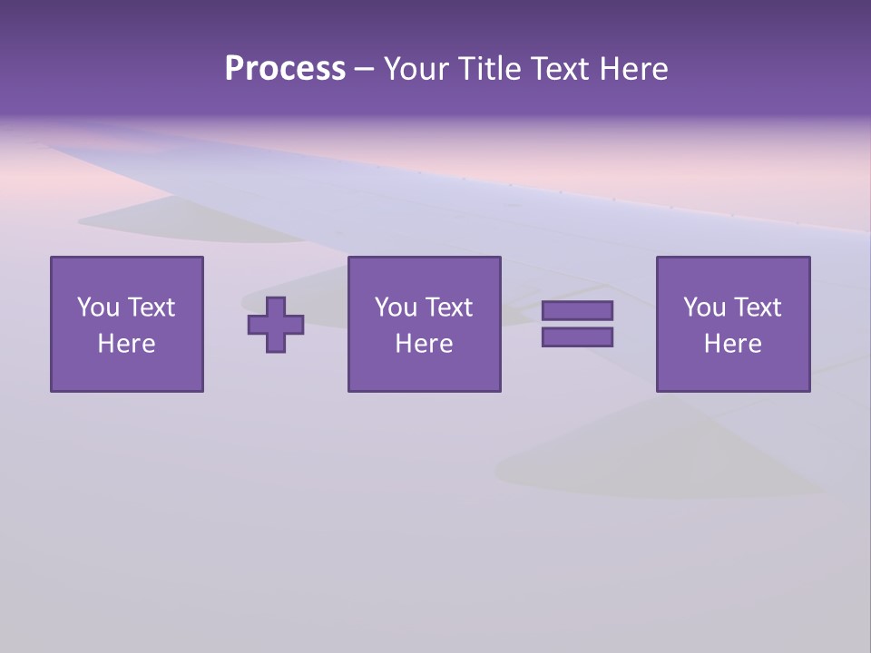 A View Of The Wing Of An Airplane In The Sky PowerPoint Template