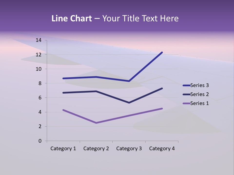A View Of The Wing Of An Airplane In The Sky PowerPoint Template
