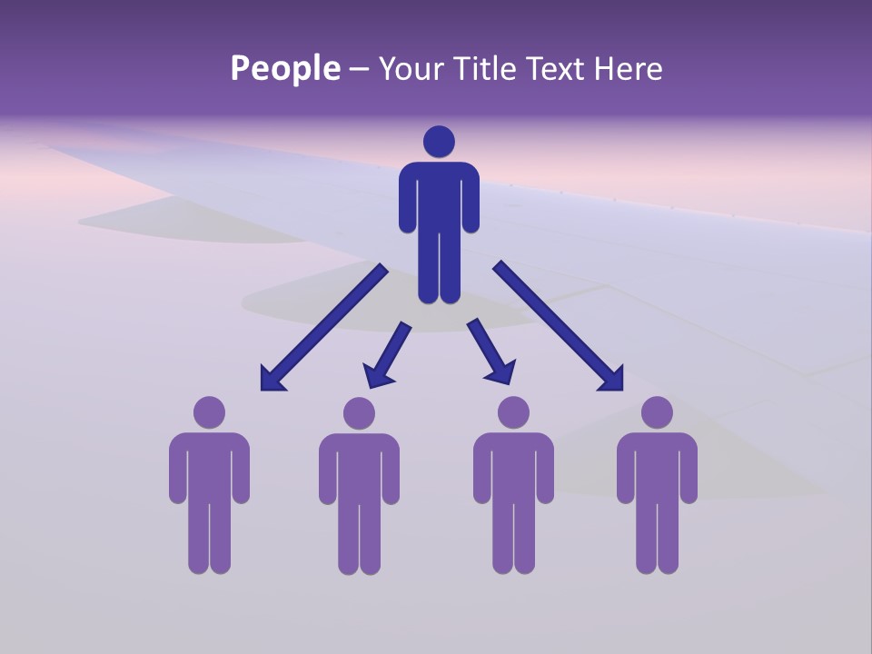 A View Of The Wing Of An Airplane In The Sky PowerPoint Template