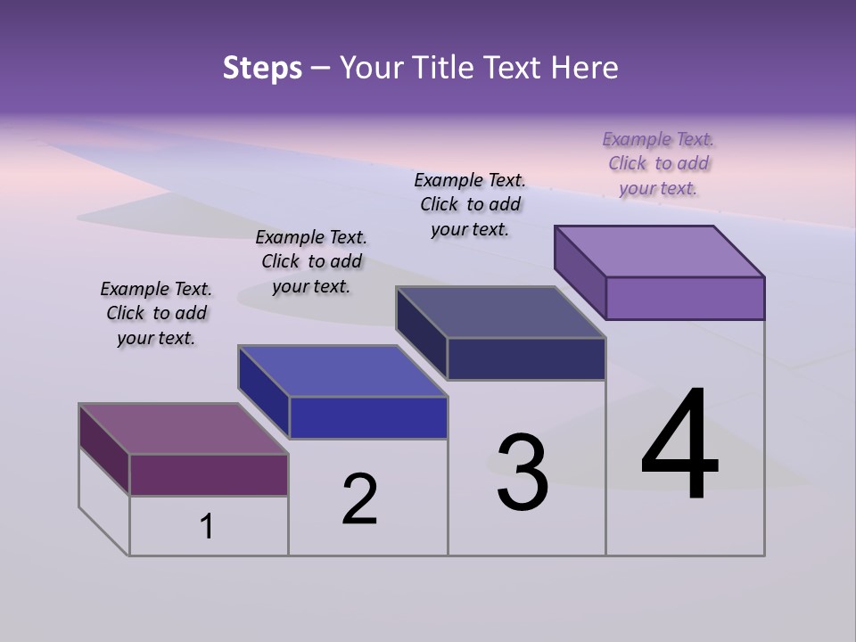 A View Of The Wing Of An Airplane In The Sky PowerPoint Template