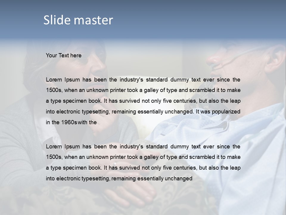 A Man Sitting Next To A Woman On A Couch PowerPoint Template