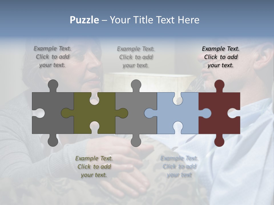 A Man Sitting Next To A Woman On A Couch PowerPoint Template