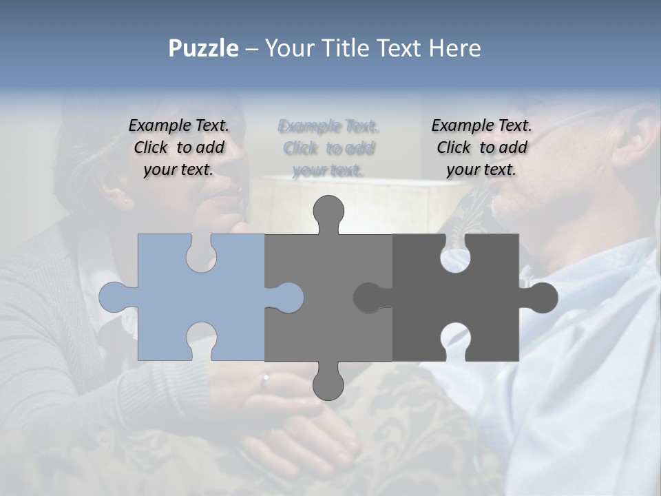 A Man Sitting Next To A Woman On A Couch PowerPoint Template