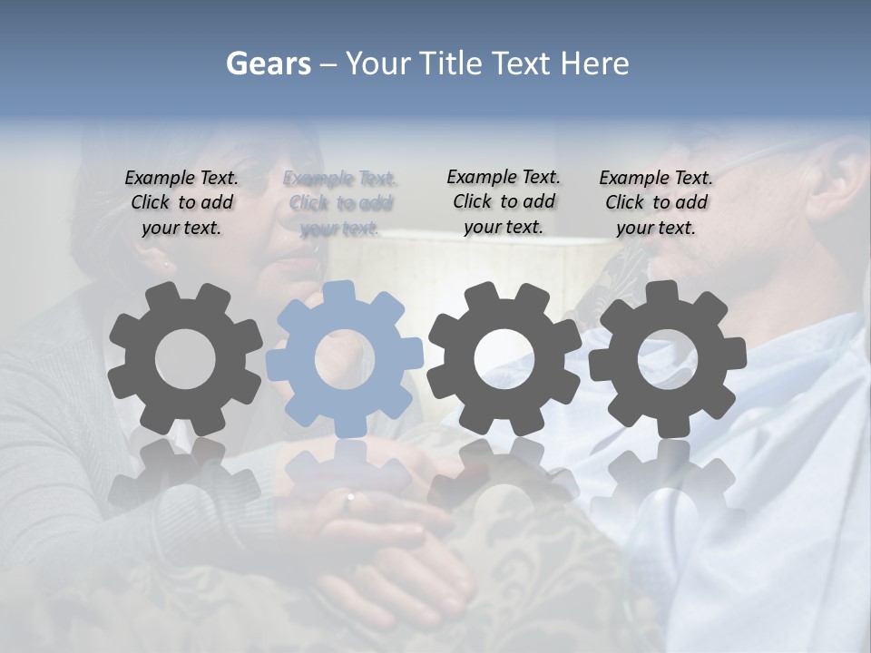 A Man Sitting Next To A Woman On A Couch PowerPoint Template