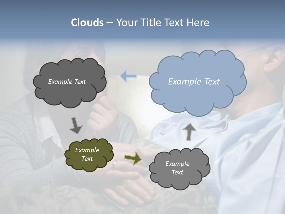 A Man Sitting Next To A Woman On A Couch PowerPoint Template