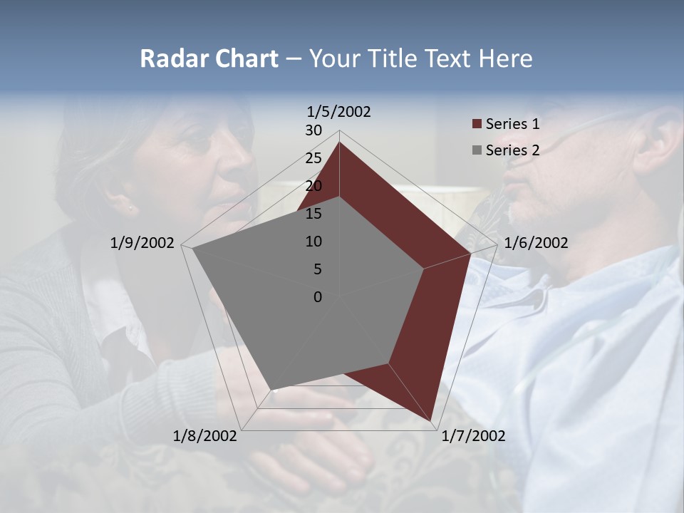 A Man Sitting Next To A Woman On A Couch PowerPoint Template