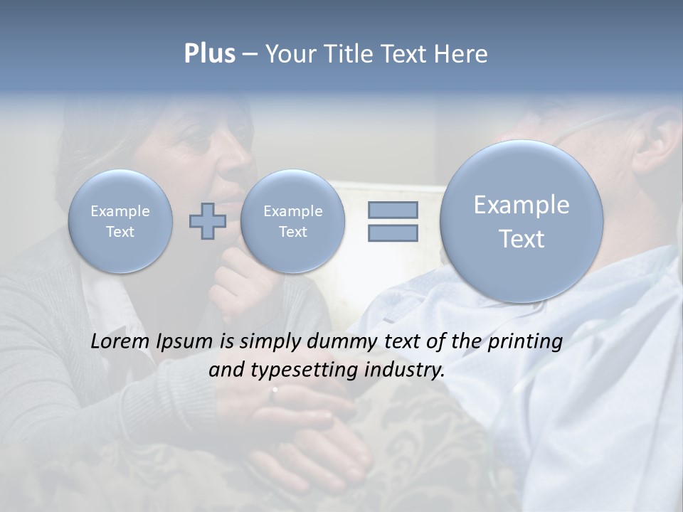 A Man Sitting Next To A Woman On A Couch PowerPoint Template