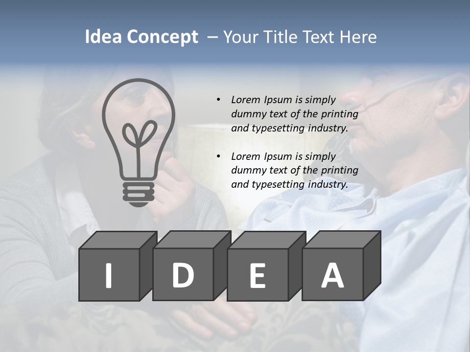 A Man Sitting Next To A Woman On A Couch PowerPoint Template