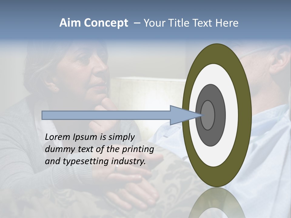 A Man Sitting Next To A Woman On A Couch PowerPoint Template