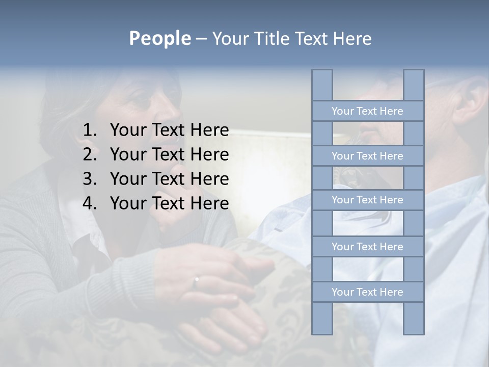 A Man Sitting Next To A Woman On A Couch PowerPoint Template