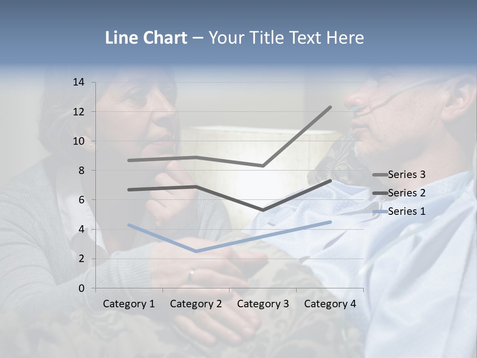 A Man Sitting Next To A Woman On A Couch PowerPoint Template