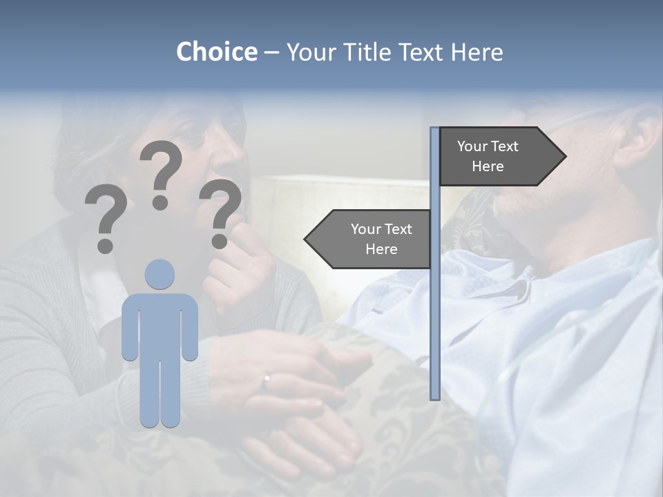 A Man Sitting Next To A Woman On A Couch PowerPoint Template