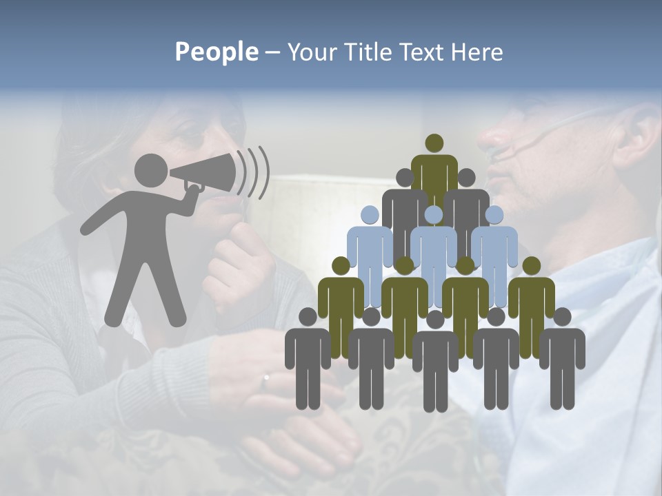 A Man Sitting Next To A Woman On A Couch PowerPoint Template