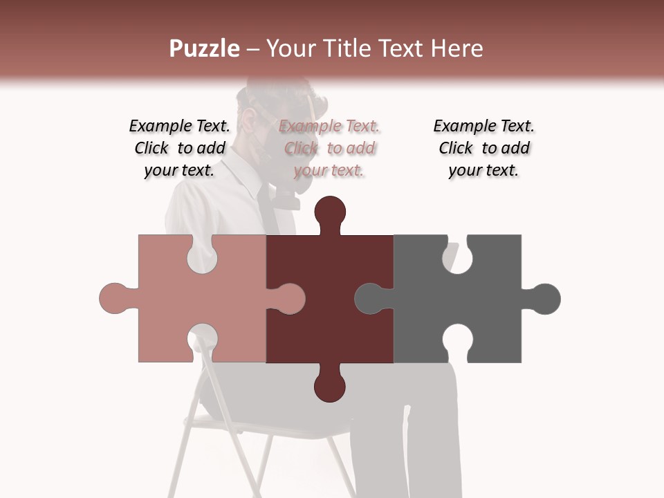 A Man Sitting On A Chair Using A Laptop Computer PowerPoint Template