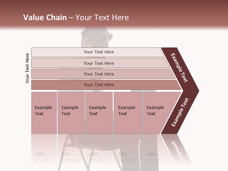 A Man Sitting On A Chair Using A Laptop Computer PowerPoint Template