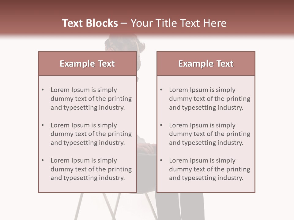 A Man Sitting On A Chair Using A Laptop Computer PowerPoint Template