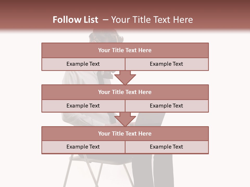 A Man Sitting On A Chair Using A Laptop Computer PowerPoint Template