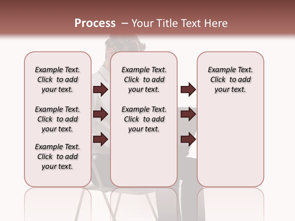 A Man Sitting On A Chair Using A Laptop Computer PowerPoint Template