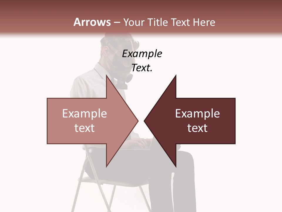 A Man Sitting On A Chair Using A Laptop Computer PowerPoint Template