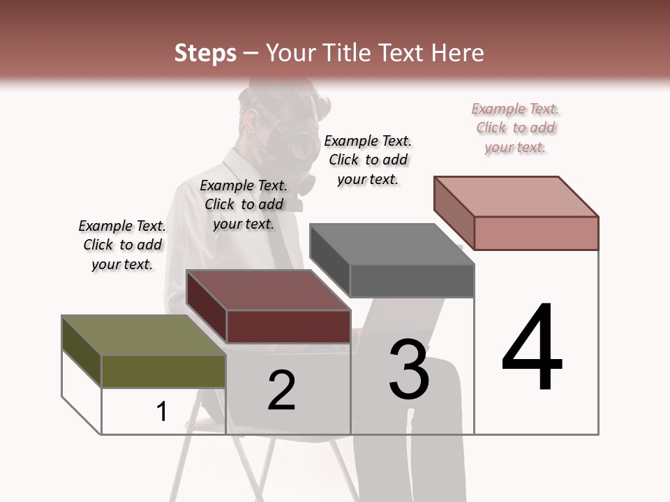 A Man Sitting On A Chair Using A Laptop Computer PowerPoint Template