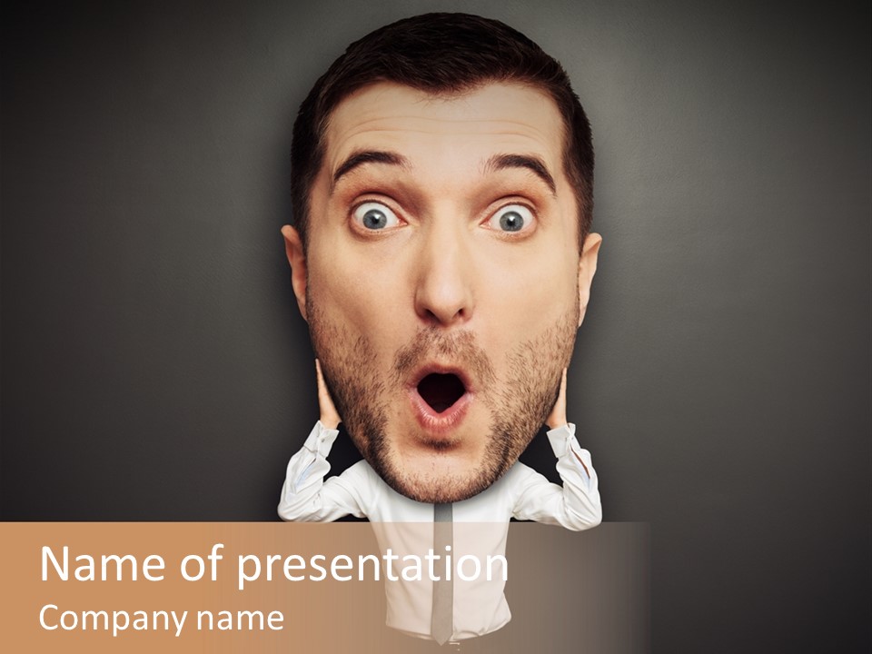 White Business Shocked PowerPoint Template