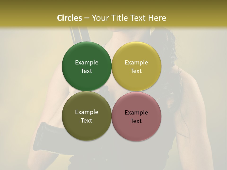 Toughness Sensuality Assault Rifle PowerPoint Template