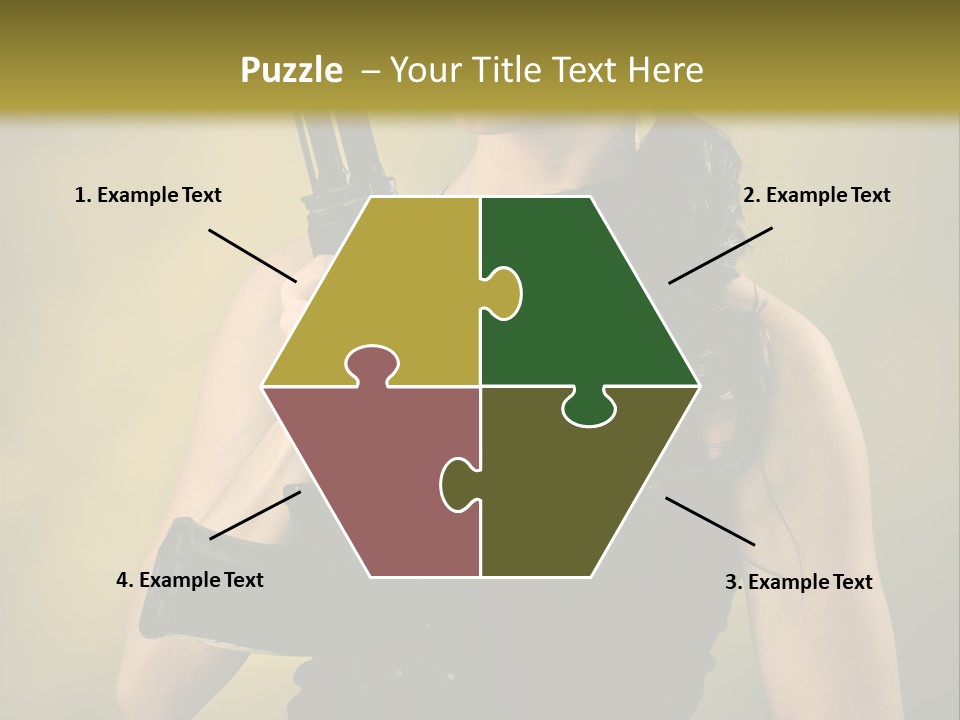 Toughness Sensuality Assault Rifle PowerPoint Template